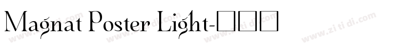 Magnat Poster Light字体转换